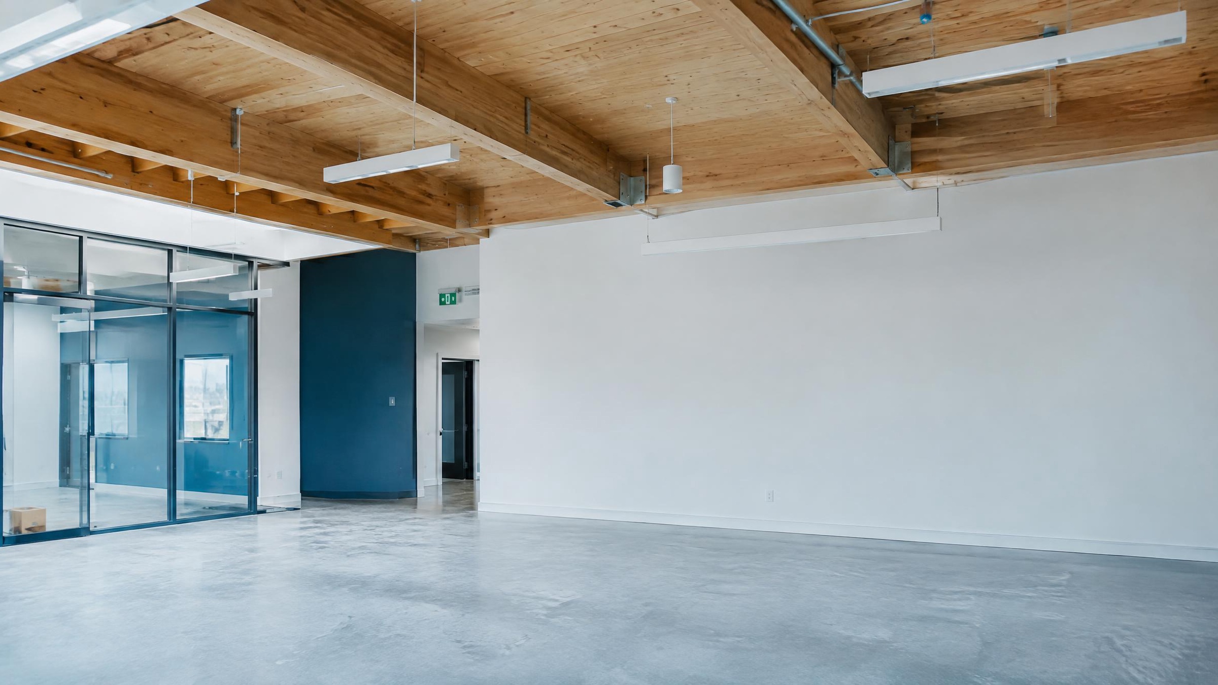 Modern commercial office in the finishing stage